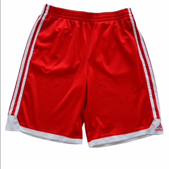 adidas Other - adidas red striped shorts basketball youth boy XL